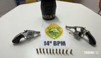 ROTAM prende dois suspeitos armados de revolveres no Jardim Curitibano