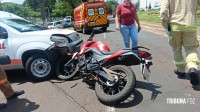 Motociclista é socorrido pelo Siate após colisão na Av. Paraná