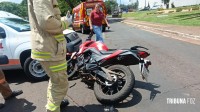 Motociclista é socorrido pelo Siate após colisão na Av. Paraná