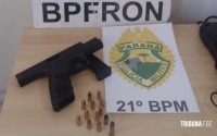 PM apreendem arma, droga e veículo adulterado em Capanema