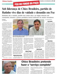 Sob liderança de Chico Brasileiro, partido de Ratinho vive dias de vaidade e desunião em Foz