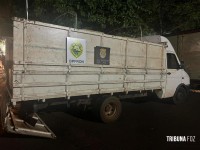 PF e BPFRON apreendem caminhão com cigarros contrabandeados em Itaipulândia