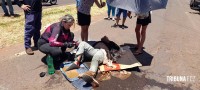 Motociclista fica gravemente ferido após colisão na Av. Javier Koelbel