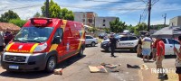 Motociclista fica gravemente ferido após colisão na Av. Javier Koelbel