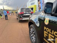 Policia Federal realiza segurança do Ministro do Desenvolvimento Agrário em visita ao Show Rural