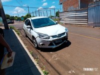 Motociclista é socorrido pelo Siate após colisão na Av. Javier Koelbel
