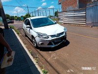 Motociclista é socorrido pelo Siate após colisão na Av. Javier Koelbel