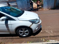 Motociclista é socorrido pelo Siate após colisão na Av. Javier Koelbel