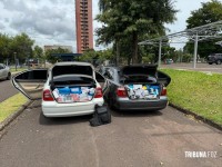 Policia Federal prende cinco pessoas em comboio de veículos transportando centenas de mercadorias descaminhadas