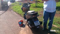 Motociclista é socorrida pelo Siate após colisão na Av. das Cataratas