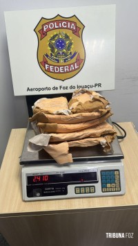 Policia Federal prende passageira com cocaína presa ao corpo no aeroporto de Foz do Iguaçu