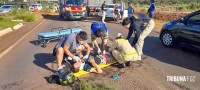 Motociclista argentino fica gravemente ferido após colisão na Av. das Cataratas