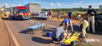 Motociclista argentino fica gravemente ferido após colisão na Av. das Cataratas