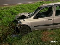 Motociclista é socorrido pelo Siate após queda na BR-277