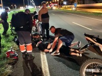 Motociclista é socorrido pelo Siate após queda na BR-277