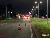 Motociclista é socorrido pelo Siate após queda na BR-277