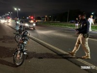 Motociclista é socorrido pelo Siate após queda na BR-277