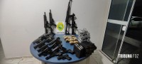 BPFRON apreende grande quantidade de armas e munições em São Miguel do Iguaçu