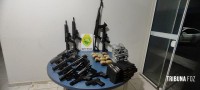 BPFRON apreende grande quantidade de armas e munições em São Miguel do Iguaçu