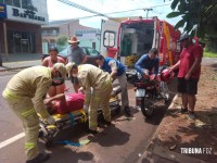 Siate socorre motociclista após colisão de duas motos no Bairro Morumbi