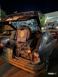 Policia Federam e exército apreendem veículo com caixas de cigarros estrangeiros em Itaipulândia