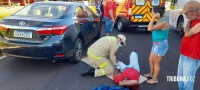 Ciclista trafega na contra mão da avenida e colide de frente com veículo na Av. General Meira