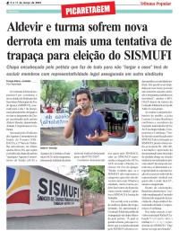 Aldevir e turma sofrem nova derrota em mais uma tentativa de trapaça para eleição do SISMUFI