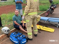 Siate socorre motociclista após colisão entre carro e carreta na BR-277