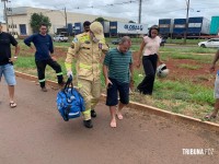 Siate socorre motociclista após colisão entre carro e carreta na BR-277