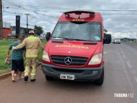 Siate socorre motociclista após colisão entre carro e carreta na BR-277