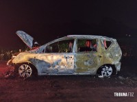 Carro usado em crime de homicídio no Porto Meira é encontrado incendiado na área rural  