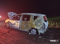 Carro usado em crime de homicídio no Porto Meira é encontrado incendiado na área rural  