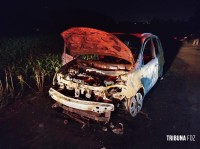 Carro usado em crime de homicídio no Porto Meira é encontrado incendiado na área rural  