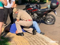 Motociclista é socorrido pelo Siate após colisão na Vila Claudia