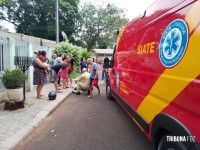 Criança de sete anos é socorrida pelo Siate após ser atropelada por moto no Profilurb I