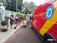 Criança de sete anos é socorrida pelo Siate após ser atropelada por moto no Profilurb I