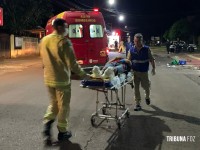 Siate socorre três vitimas graves após colisão entre duas motos na Av. Gramado