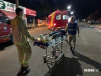 Siate socorre três vitimas graves após colisão entre duas motos na Av. Gramado