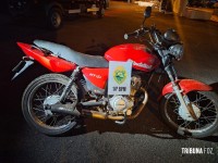 Policia Militar recupera moto furtada na Favela do Monsenhor