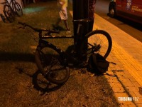 Ciclista é socorrido pelo Siate após colisão no Jardim Dona Fátima