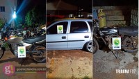 PM prende uma pessoa e recupera moto e veículo furtados em Medianeira