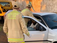 Siate socorre dois motociclistas após colisão na Av. Olimpio Rafagnin