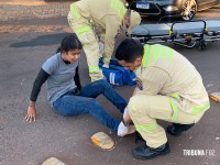 Siate socorre motociclista que sofreu acidente quase na porta do UPA