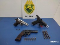 Policia Militar apreende três armas de fogo no Jardim das Flores