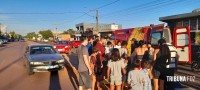 Siate socorre criança que atravessou a Av. Morenitas de bicicleta e foi atropelada