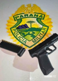 Policia Militar prende homem com arma de fogo no Bairro Itaipu A 