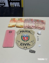 Policia Civil da cidade de Santa Terezinha de Itaipu fecha boca de fumo