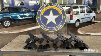 Policia Federal, Receita Federal e Força Nacional prendem paraguaio com pistolas em fundo falso de veículo