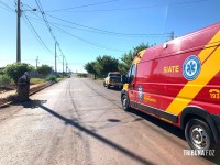 Motociclista é socorrido pelo Siate no Jardim das Oliveiras