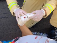 Siate socorre vítima de acidente de trânsito no Bairro Morumbi